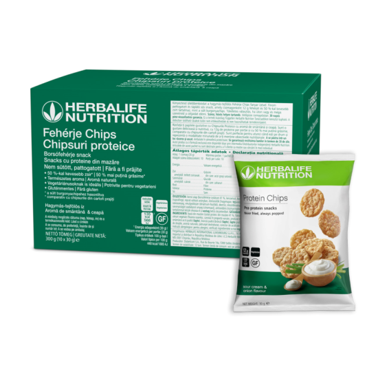 Protein Chips με γεύση Sour Cream και Κρεμμύδι – 10 πακέτα ανά συσκευασία