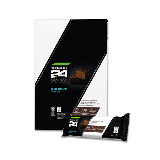 H24 Achieve Protein Bars με γεύση Μαύρη Σοκολάτα - 6τμχ